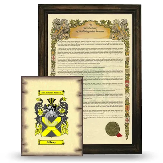 Bilbrey Framed History and Coat of Arms Print - Brown