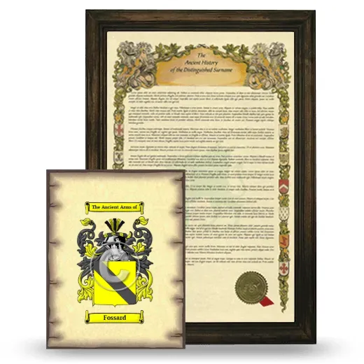 Fossard Framed History and Coat of Arms Print - Brown