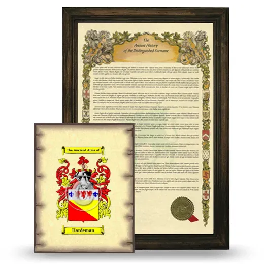Hardeman Framed History and Coat of Arms Print - Brown
