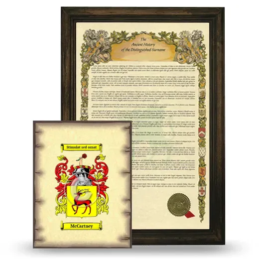 McCartney Framed History and Coat of Arms Print - Brown