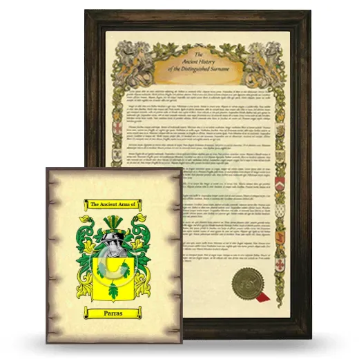 Parras Framed History and Coat of Arms Print - Brown