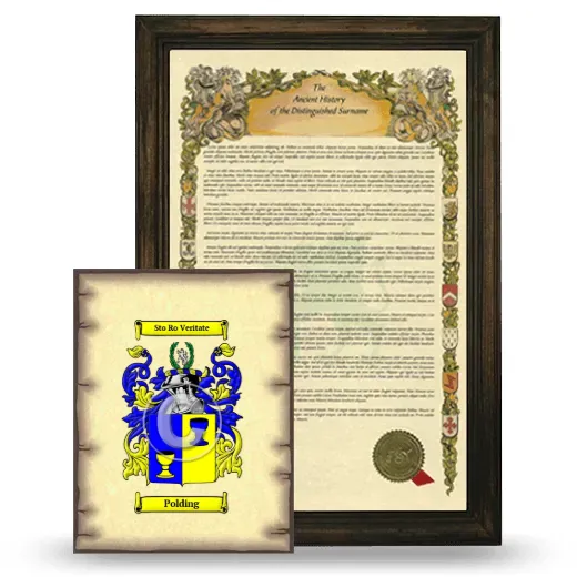 Polding Framed History and Coat of Arms Print - Brown