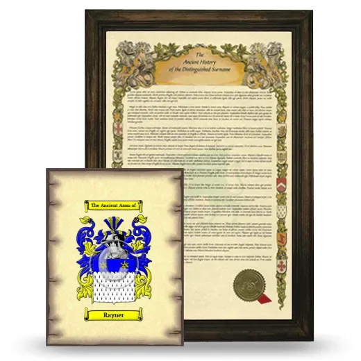 Rayner Framed History and Coat of Arms Print - Brown