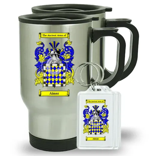 Aimar Pair of Travel Mugs and pair of Keychains