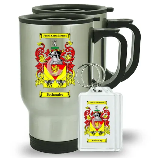 Bothamley Pair of Travel Mugs and pair of Keychains