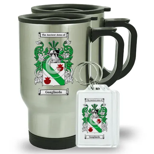 Guagliardo Pair of Travel Mugs and pair of Keychains
