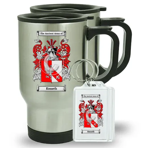 Kunath Pair of Travel Mugs and pair of Keychains