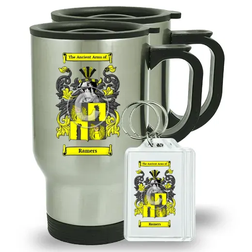 Ramers Pair of Travel Mugs and pair of Keychains