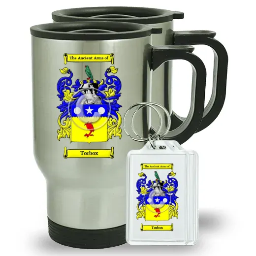 Torbox Pair of Travel Mugs and pair of Keychains