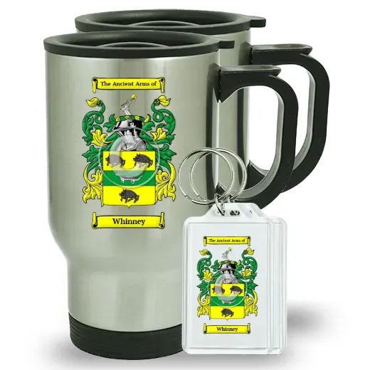 Whinney Pair of Travel Mugs and pair of Keychains