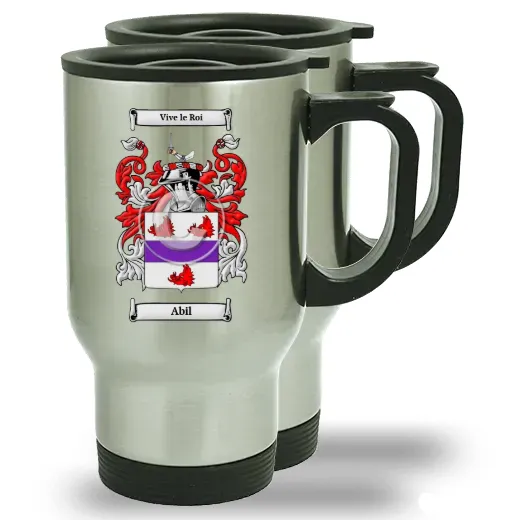 Abil Pair of Steel Travel Mugs