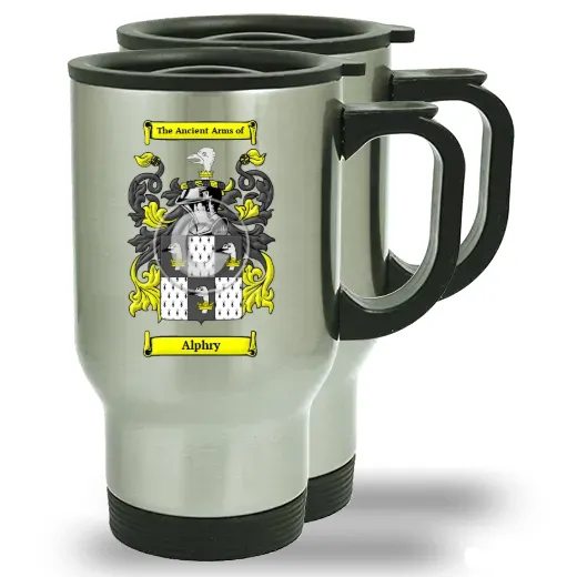Alphry Pair of Steel Travel Mugs