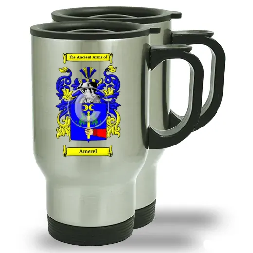 Amerel Pair of Steel Travel Mugs