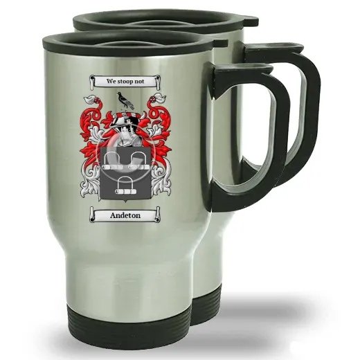 Andeton Pair of Steel Travel Mugs