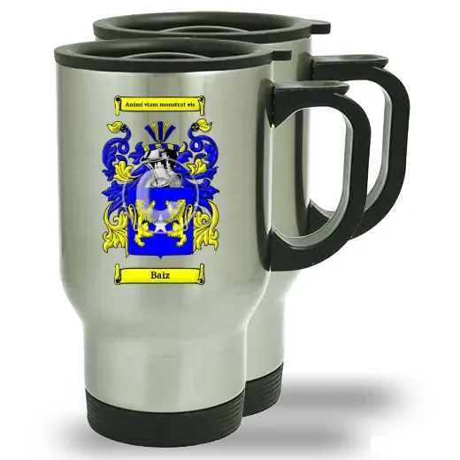 Baiz Pair of Steel Travel Mugs