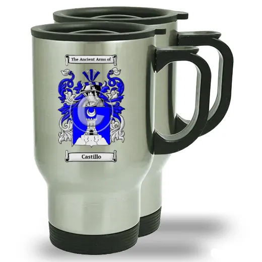 Castillo Pair of Steel Travel Mugs