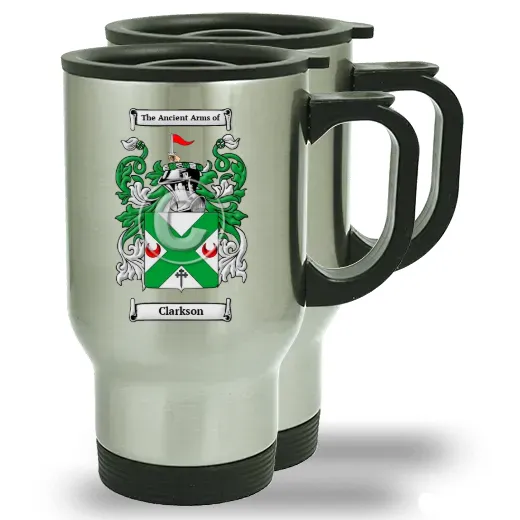 Clarkson Pair of Steel Travel Mugs
