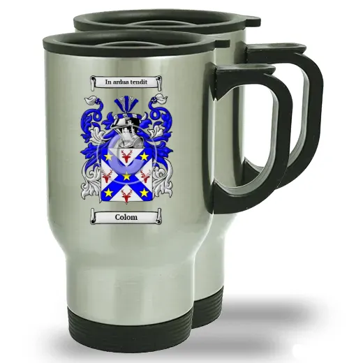 Colom Pair of Steel Travel Mugs
