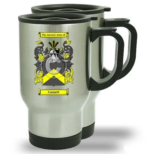 Cornett Pair of Steel Travel Mugs