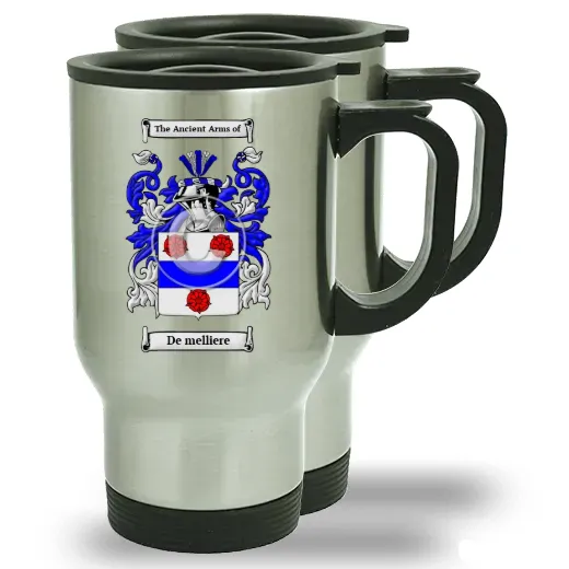 De melliere Pair of Steel Travel Mugs