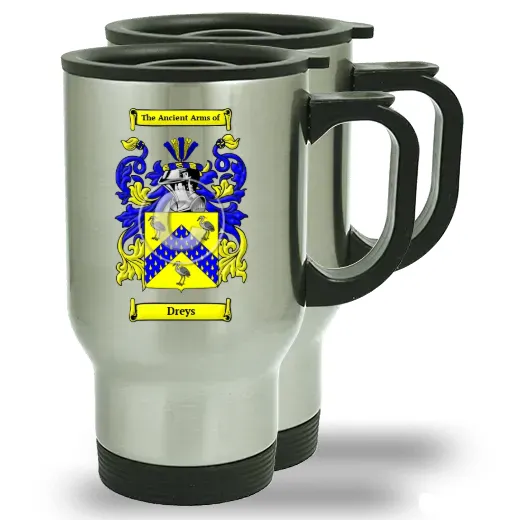 Dreys Pair of Steel Travel Mugs
