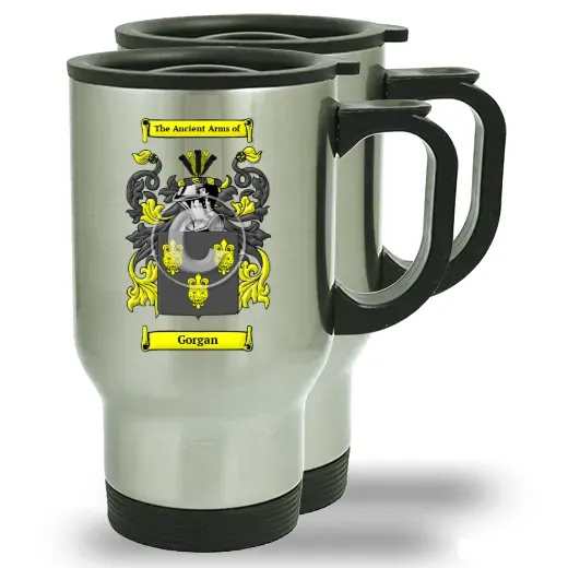 Gorgan Pair of Steel Travel Mugs