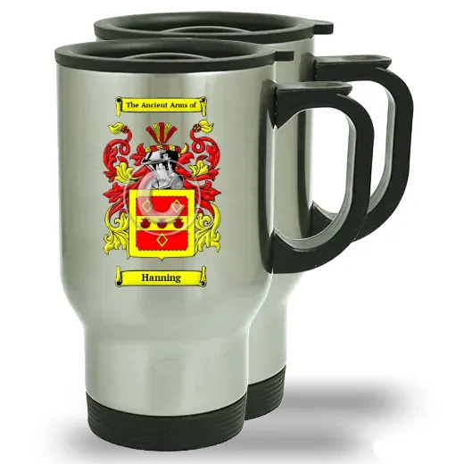 Hanning Pair of Steel Travel Mugs