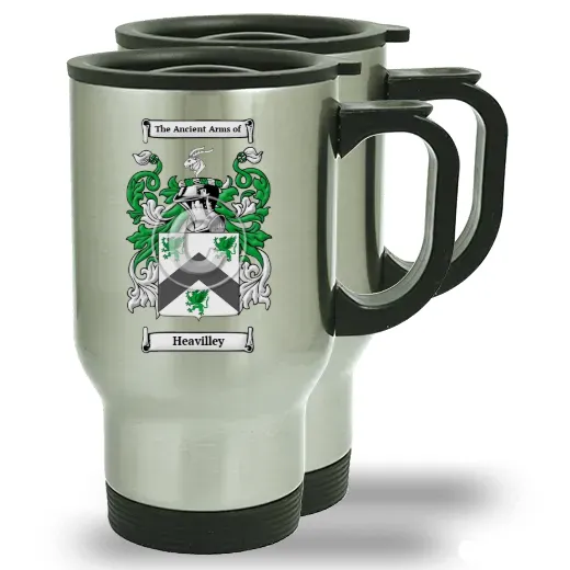 Heavilley Pair of Steel Travel Mugs