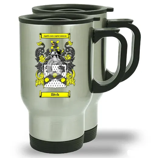 Ilitch Pair of Steel Travel Mugs