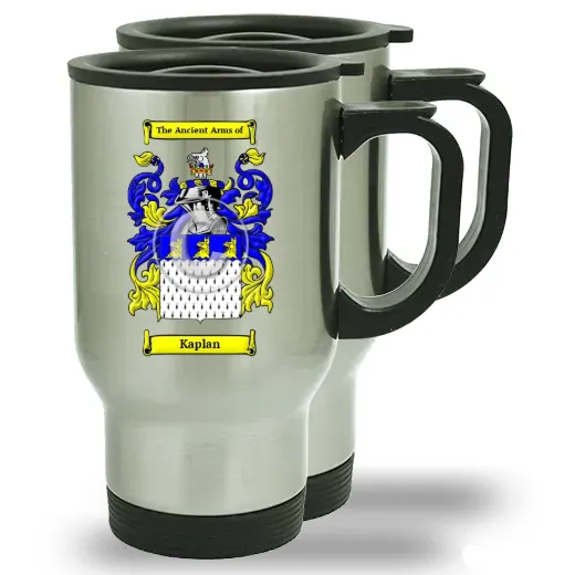 Kaplan Pair of Steel Travel Mugs