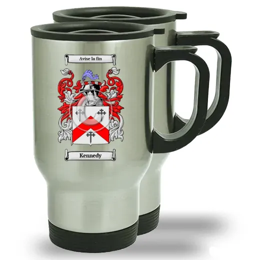 Kennedy Pair of Steel Travel Mugs
