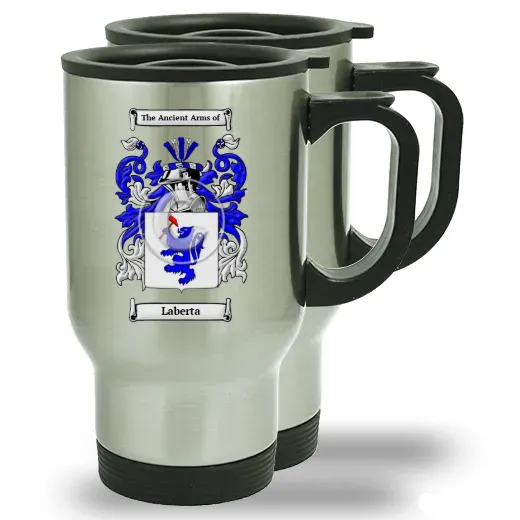 Laberta Pair of Steel Travel Mugs