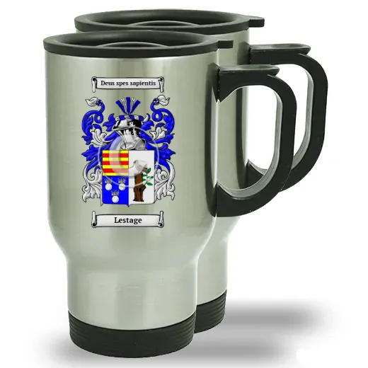 Lestage Pair of Steel Travel Mugs