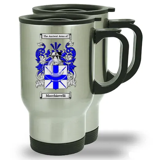 Macchiavelli Pair of Steel Travel Mugs