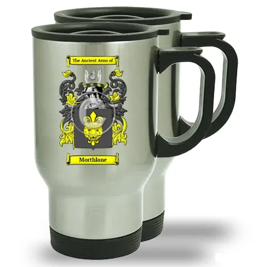 Morthlane Pair of Steel Travel Mugs