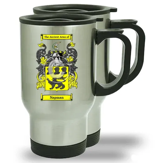 Napman Pair of Steel Travel Mugs