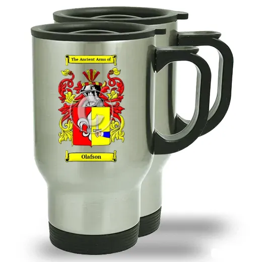 Olafson Pair of Steel Travel Mugs
