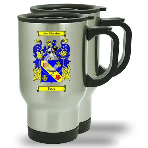 Petry Pair of Steel Travel Mugs