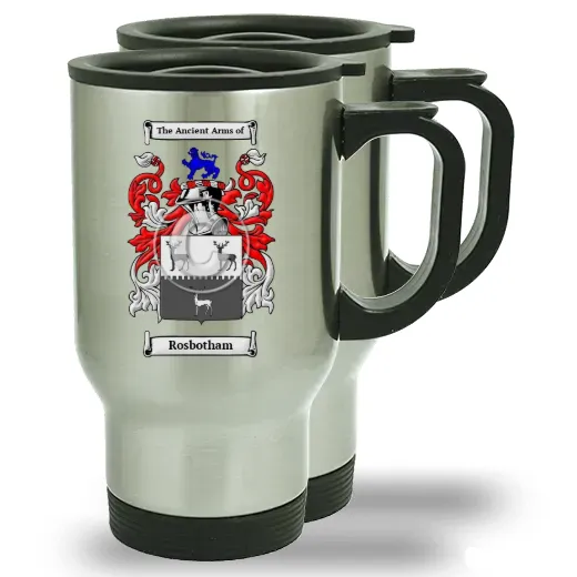 Rosbotham Pair of Steel Travel Mugs