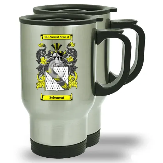 Selement Pair of Steel Travel Mugs