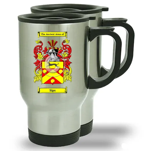 Sips Pair of Steel Travel Mugs