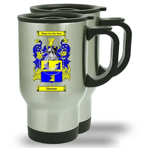 Sissons Pair of Steel Travel Mugs