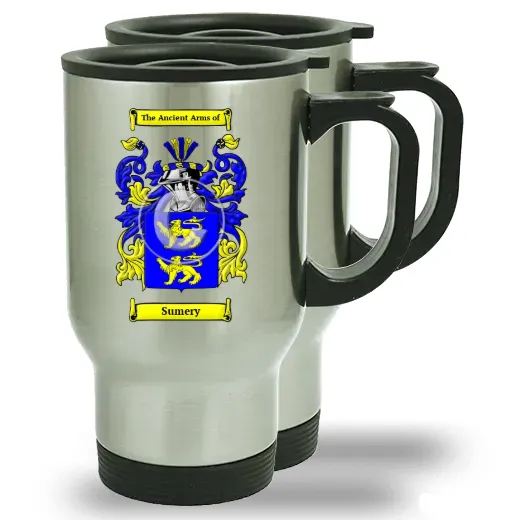 Sumery Pair of Steel Travel Mugs