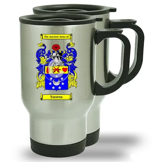 Yorsten Pair of Steel Travel Mugs
