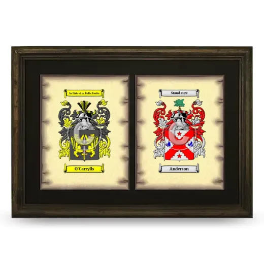 Double Coat of Arms Framed - Brown