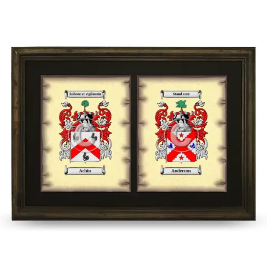 Double Coat of Arms Framed - Brown