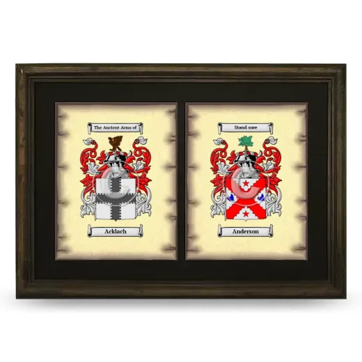 Double Coat of Arms Framed - Brown
