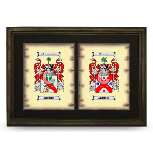 Double Coat of Arms Framed - Brown