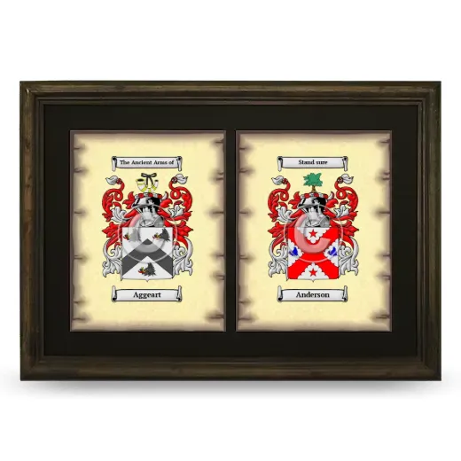 Double Coat of Arms Framed - Brown