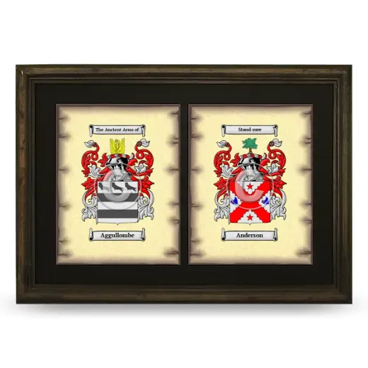 Double Coat of Arms Framed - Brown